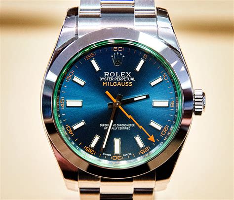 rolex blauw zilver|Rolex milgauss watches.